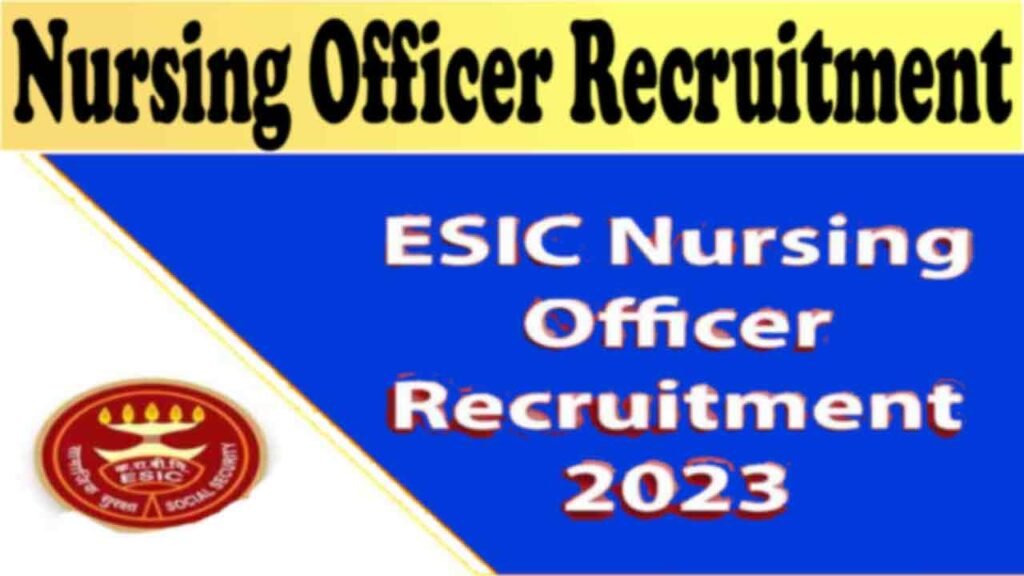 Nursing Officer Recruitment 2023